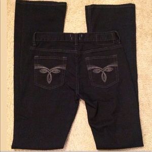 New TED BAKER Zuro Slim Bootcut Denim Jeans Dark